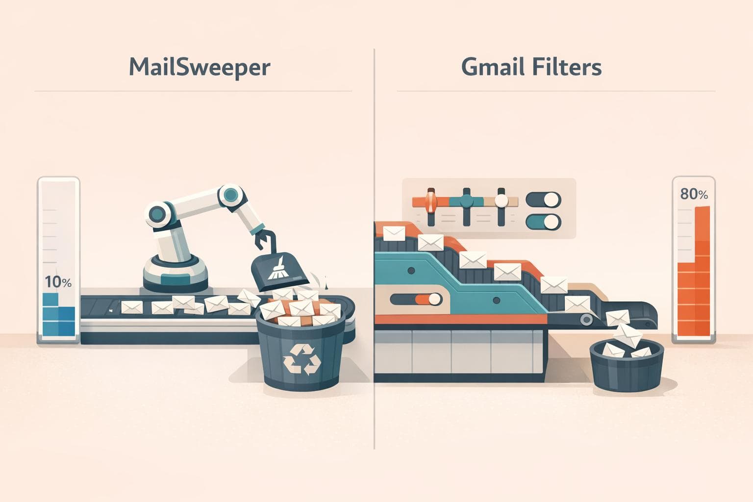 MailSweeper vs. Gmail Filters: Auto-Delete Comparison