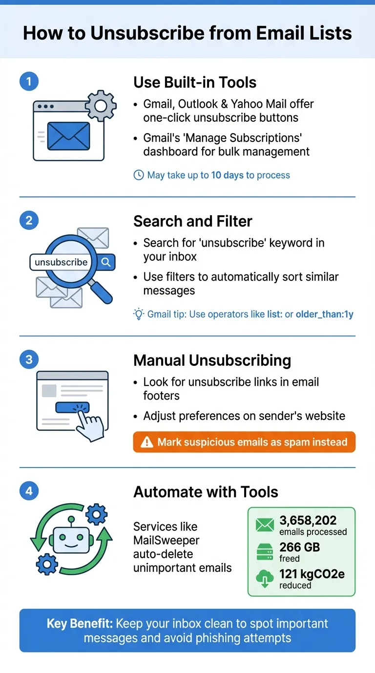 4 Methods to Unsubscribe from Email Lists: Step-by-Step Guide