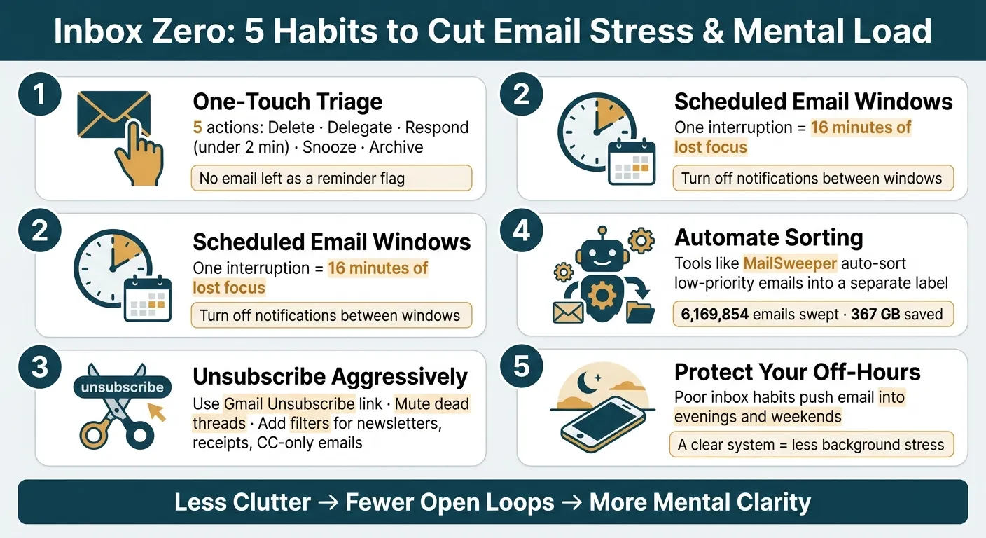 Inbox Zero System: 5 Habits to Cut Email Stress