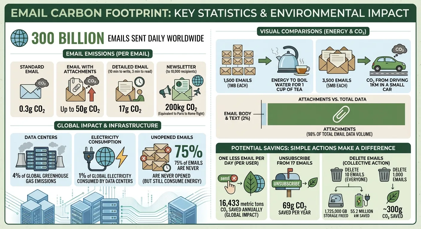 Email Carbon Footprint Statistics and Environmental Impact