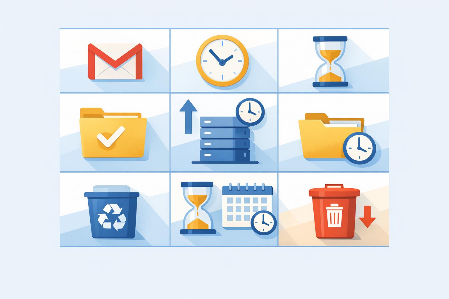 Explains Gmail's default retention, 30-day Trash/Spam deletion, inactive-account and storage limits, plus Workspace Vault retention options.