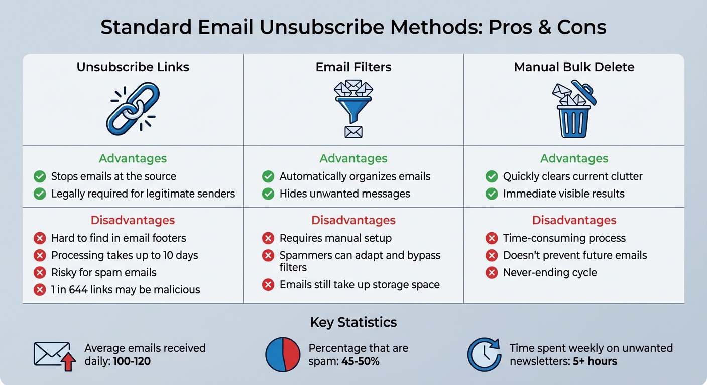 Comparison of Email Unsubscribe Methods: Advantages vs Disadvantages